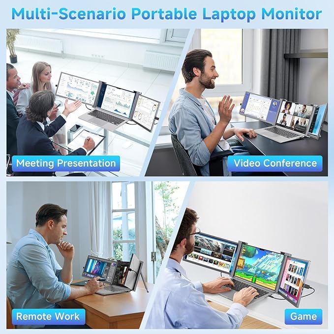 Monitor Extensor Triple 15 Pulgadas FHD IPS Portátil miniatura 7