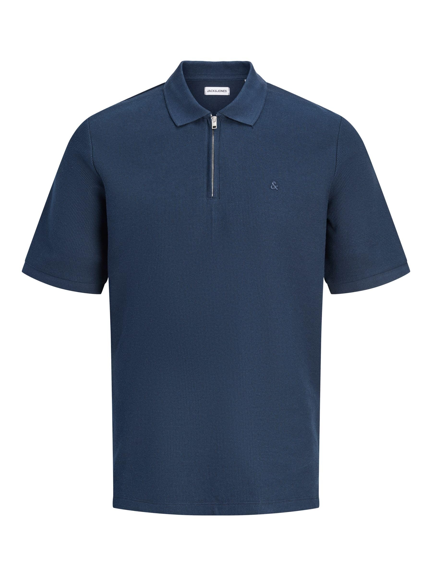 JACK & JONES Jjeaustin Zip Polo Ss Noos