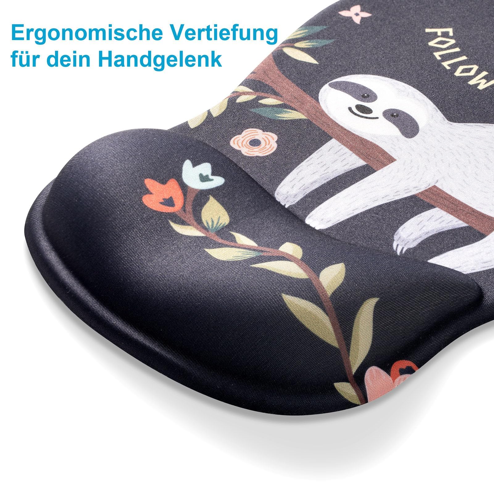 AOKSUNOVA Alfombrilla de ratón ergonómica con Almohadilla de Gel para ratón con reposamuñecas para Oficina y Juegos, Color Rosa