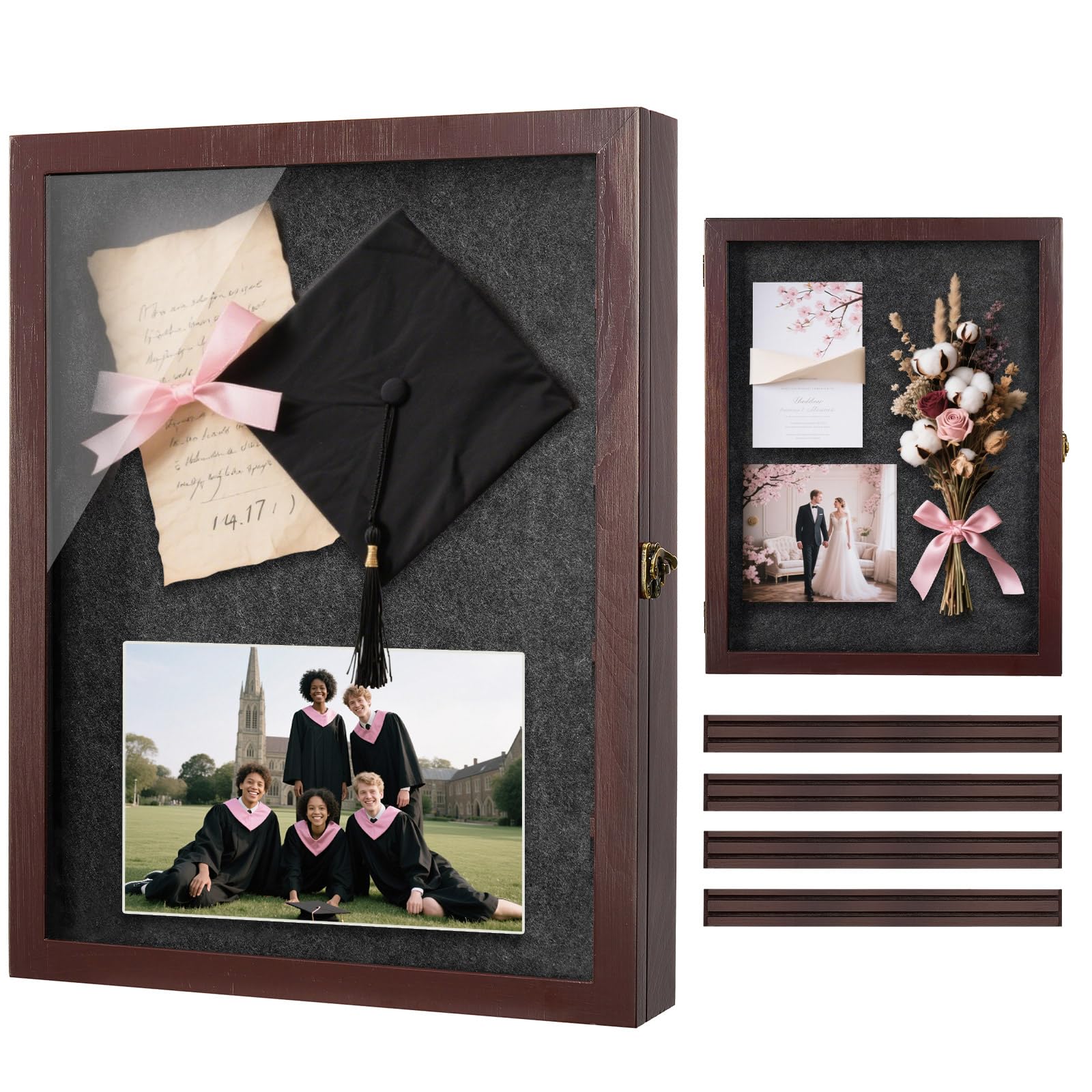 13X17 Large Jersey Frame Display Case, Shadow Box Frame with Slot for Graduation/Pet/Medal/Coin/Wedding Keepsakes, Anniversary/Birthday/Bridal Shower/Engagement/Wedding Registry/House Warming Gifts