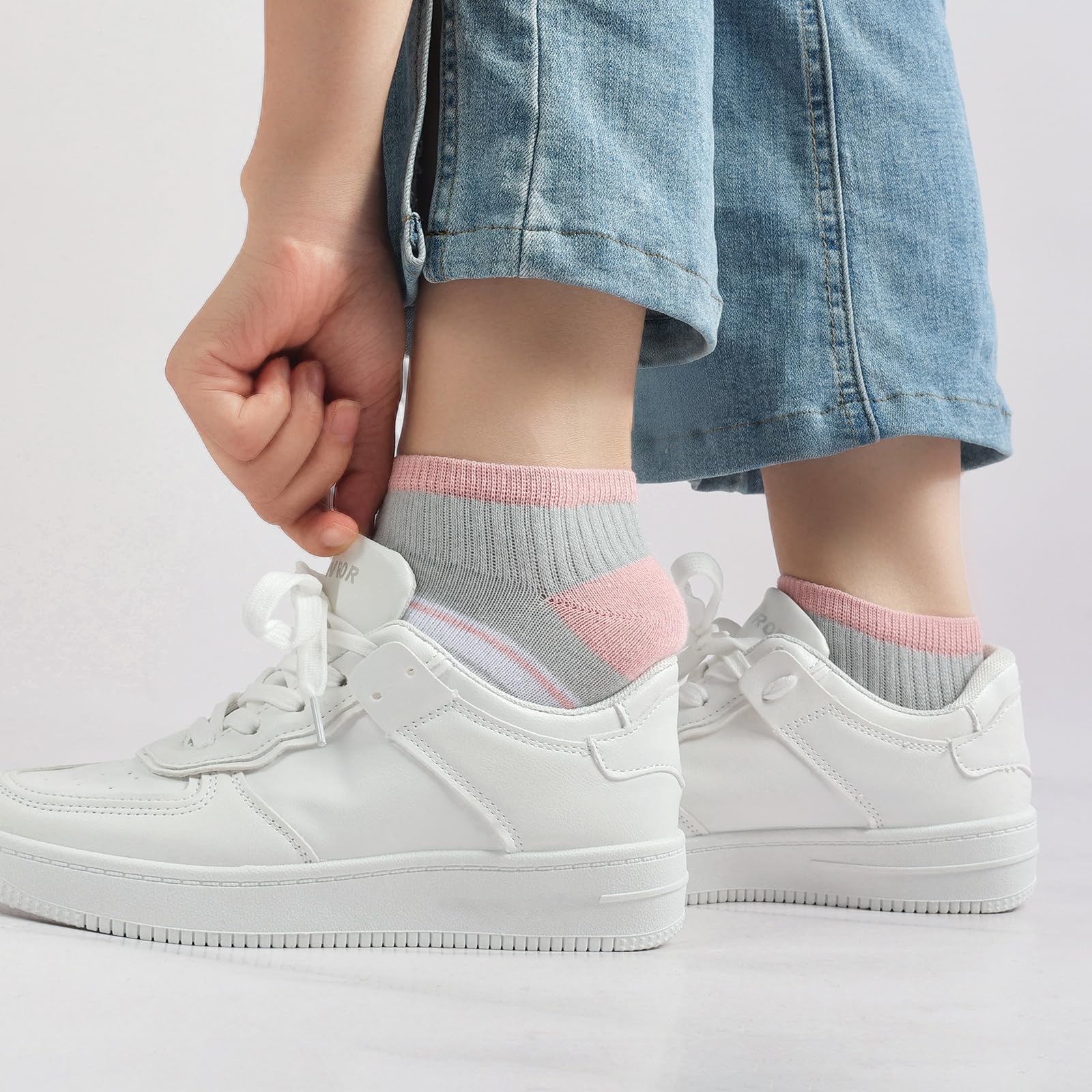 Calzini da ginnastica da donna 35-38 39-42, 10 paia di calzini corti da ragazza, calzini da ginnastica multicolori, calzini da donna colorati con strisce a pois