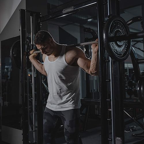 Miniatura 7 de E.T.ENERGIC Barra olímpica de levantamiento de pesas de 7 pies, barra olímpica de 44 libras, capacidad de 1500 libras, disponible con mangas