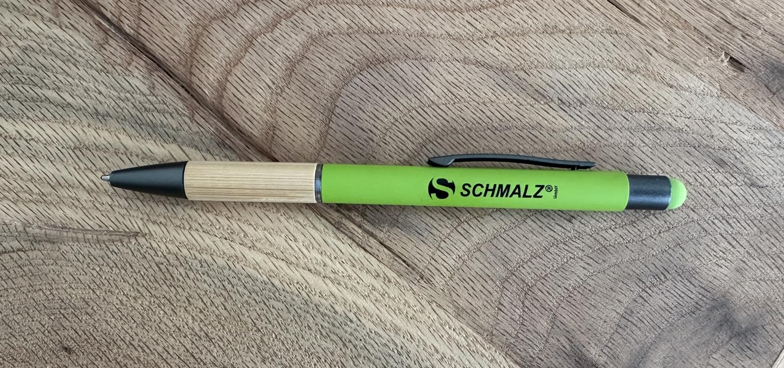 Schmalz® Stylo à bille en aluminium et bambou, avec gravure Cookie, personnalisé dans un large choix de couleurs, stylo à bille, cadeaux personnalisés, avec texte et logo au choix, gravure, 25