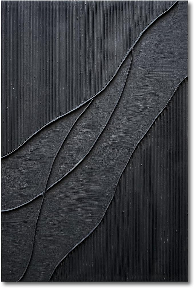 AMAZON: TextureD Black Minimalist Art 45 x 30