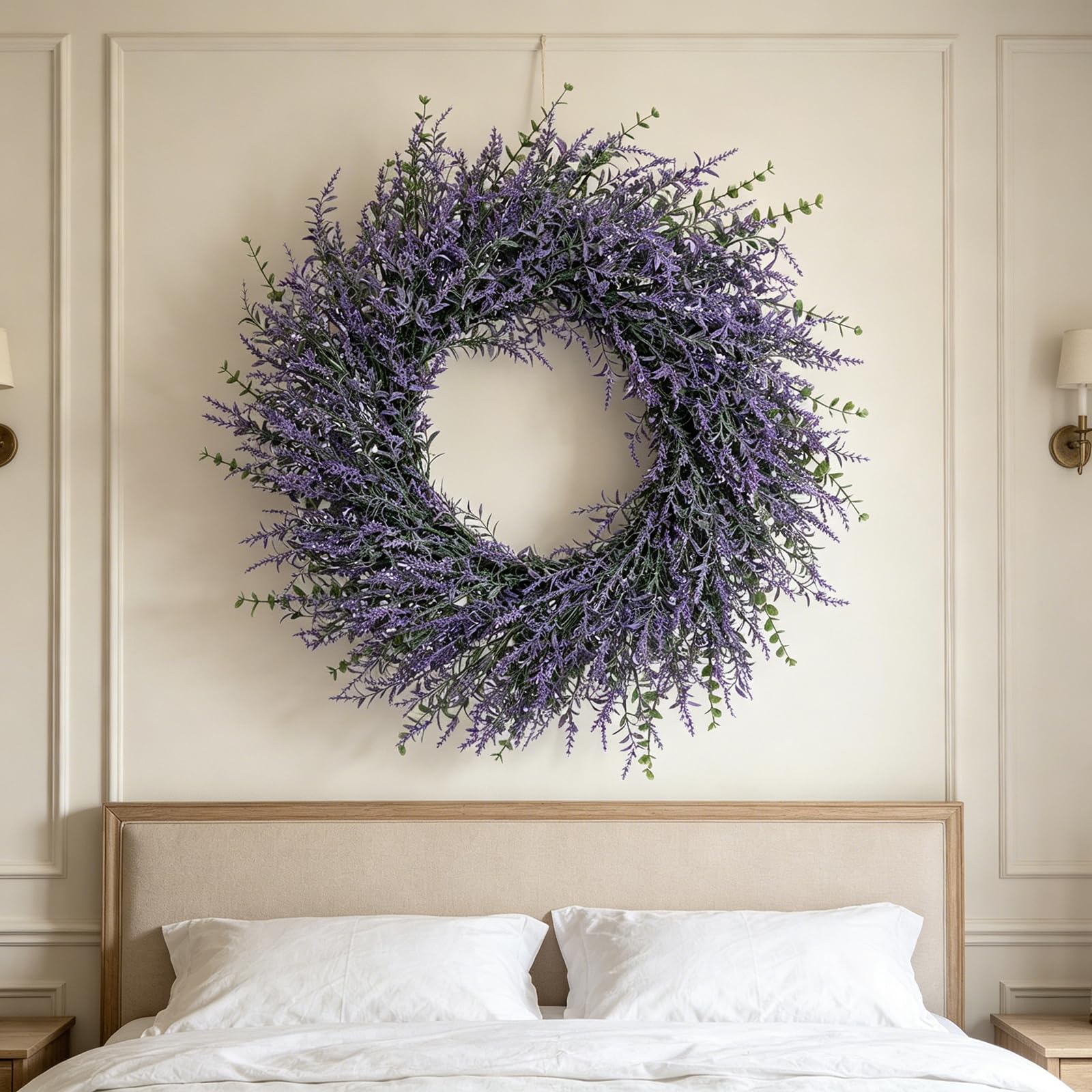 Ghirlanda Fiori Artificiali per Interni Esterni Ghirlanda Lavanda realistica per la Decorazione Nozze Celebrazione del Festival Lavanda realistica
