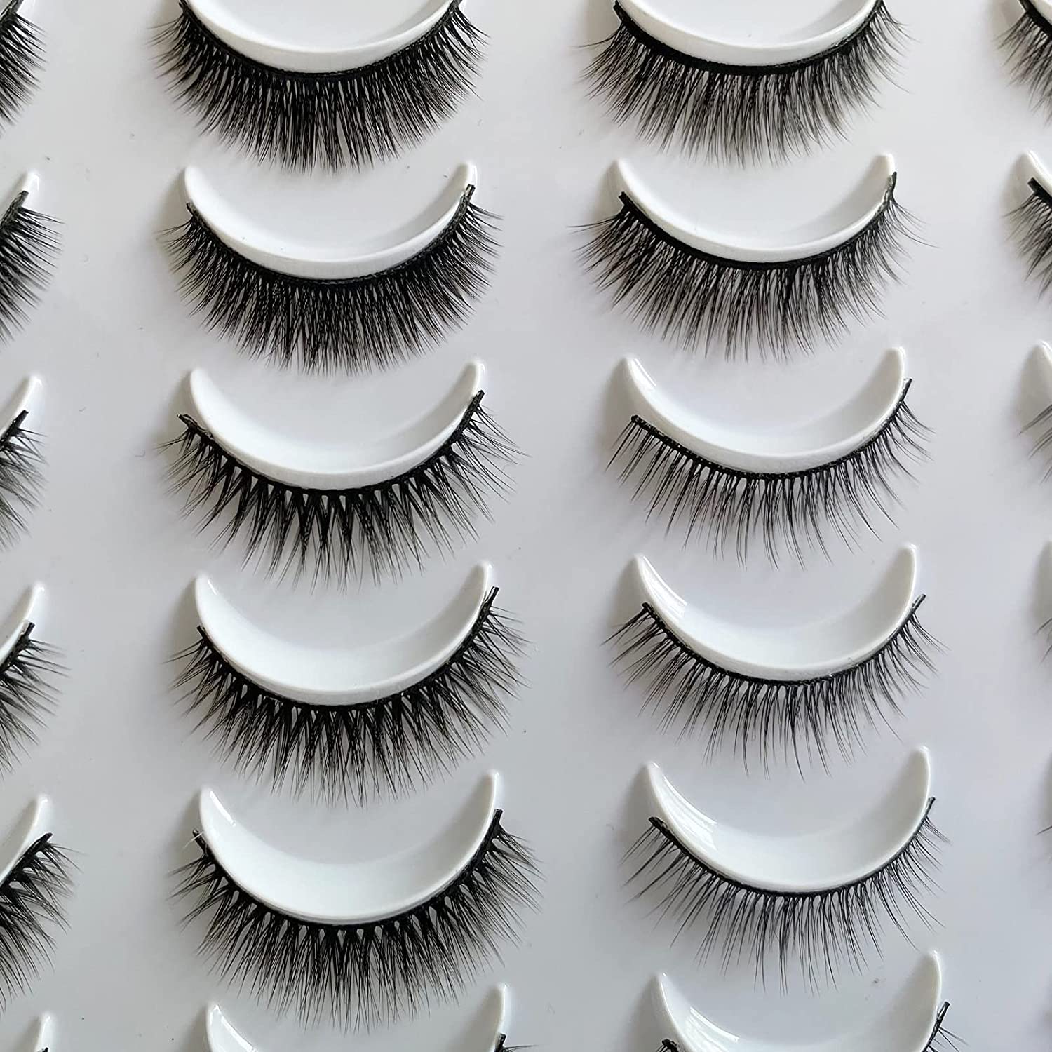 DAODER Lashes Short Eyelashes Natural Look Faux Mink Lashes Wispy Medium Length False Eyelashes 9~11mm Reusable Eye Lashes Pack Variety Styles 20Pairs