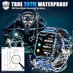Military Smart Watches for Men (Make/Answer Call) 1.96" Screen Outdoor Activity Tracker with 100+ Sport Modes Health Monitor 3ATM Waterproof Smartwatch with DIY Dials for iPhone Android