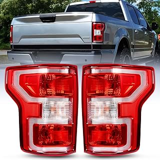 Nilight Taillight Assembly for 2018 2019 2020 Ford F150 F-150 Pickup Truck Taillight Rear Lamp Replacement OE Style Red Housing with Bulbs and Harness Driver Side and Passenger side, 2 Year Warranty