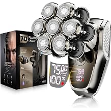 Head Shavers for Bald Men 7D Detachable Electric Shaver -Father's Day - IPX7 Waterproof Electric Razor - Wet & Dry Bald Razor with Type-C Charge - LED Display with Fast Speed- Gifts