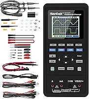 Hantek Osciloscópio portátil 2d72, gerador de forma de onda de 70mhz, multímetro 3 em 1, testador multifuncional 2 canais + afg + dmm vem com 2 sondas