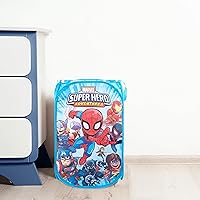 Vista 4 de Jay Franco Marvel Super Hero Adventures Cesta Emergente - Cesta/Bolsa de Lavandería de Malla con Asas Duraderas - Presenta a Spiderman, Iron Man