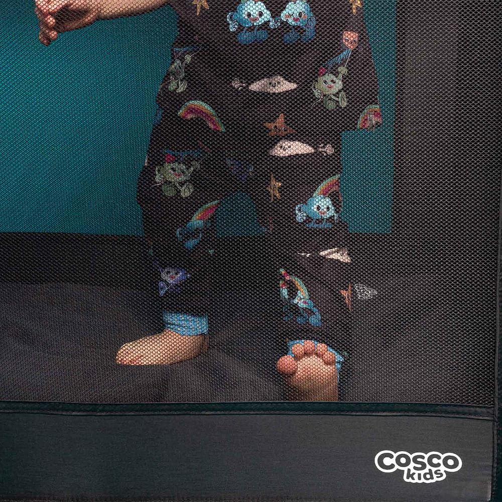 Berço Cosco Kids, Nanny, 0 a 18kg, Preto Mescla