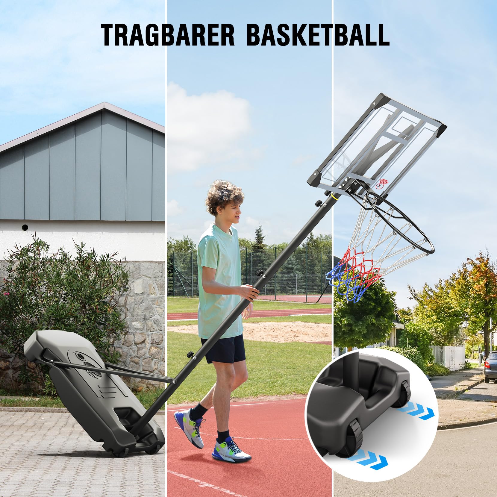 Basketballkorb Outdoor 305cm für Kinder, Jugendliche und Erwachsene