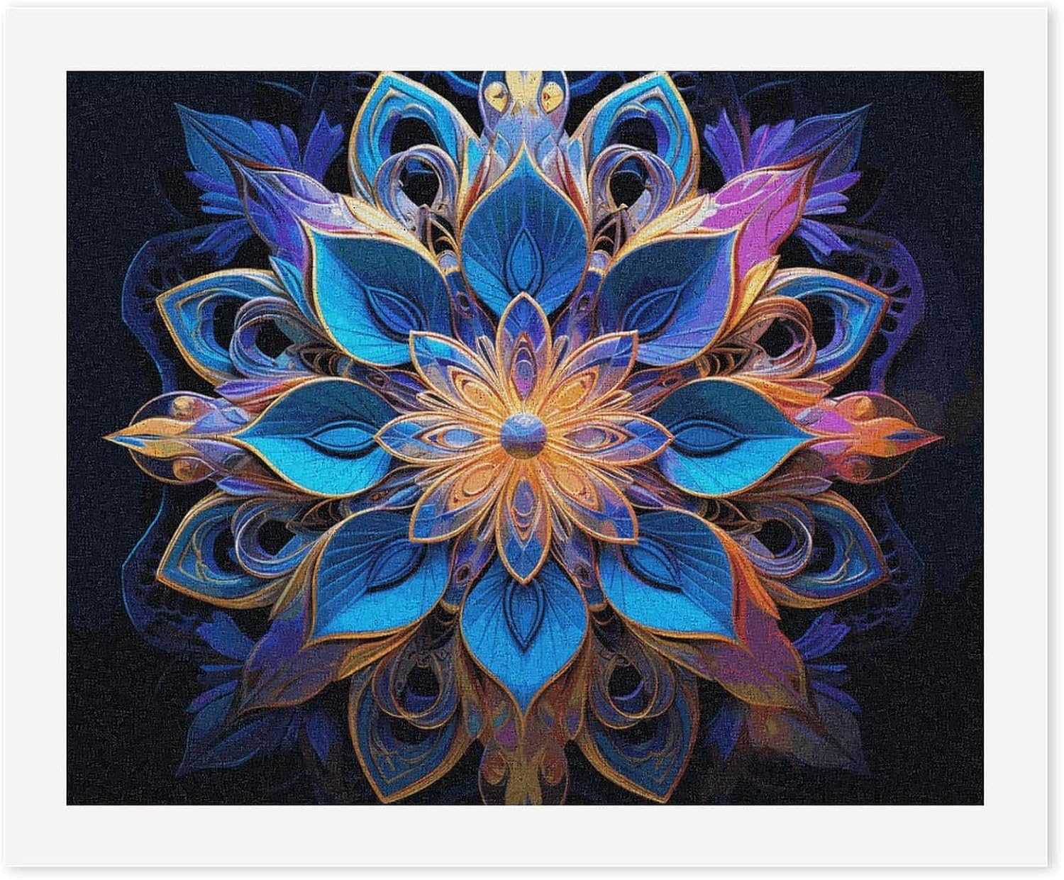 FHECVBN Paint by Numbers Kit for Adults Beginners Rectangle Mandala Adult Paint by Number Kits DIY Digital Painting Kit Acrylic Oil Painting Kits Home Wall Decor