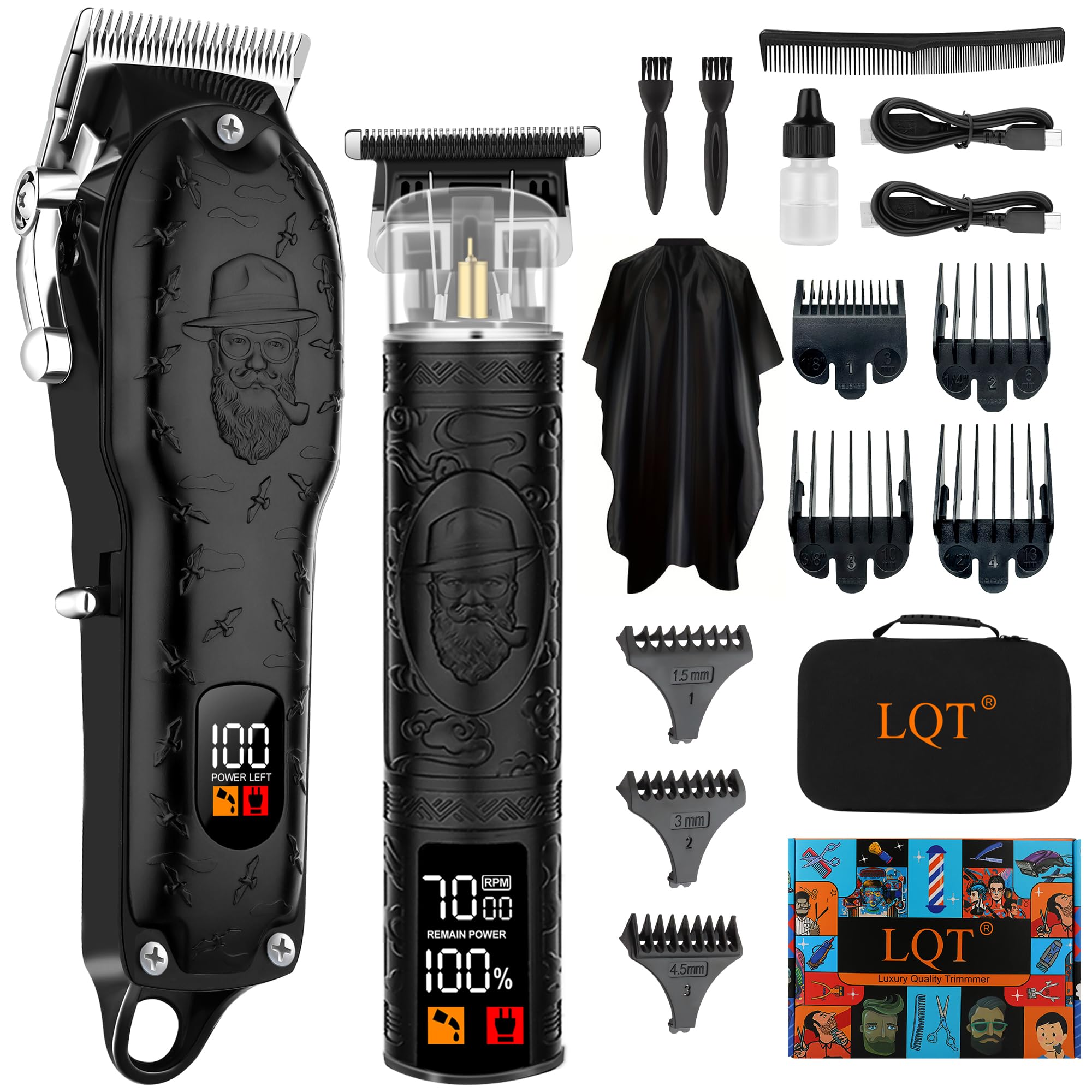 LQT Professional Hair Clippers Men, Mens Clippers and Trimmers Set