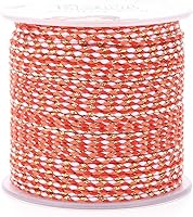 Vista 6 de Beadthoven - Cuerda de algodón de macramé de 21.8 yardas (0.067 in), cuerda de algodón torcido colorido para manualidades, tejer, colgar