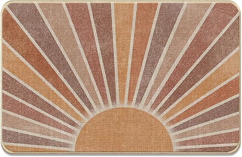 DOTAIN Tapete bohemio para puerta, tapete decorativo para puerta de sol, para dormitorio, granja, hogar, entrada, puerta delantera, porche,