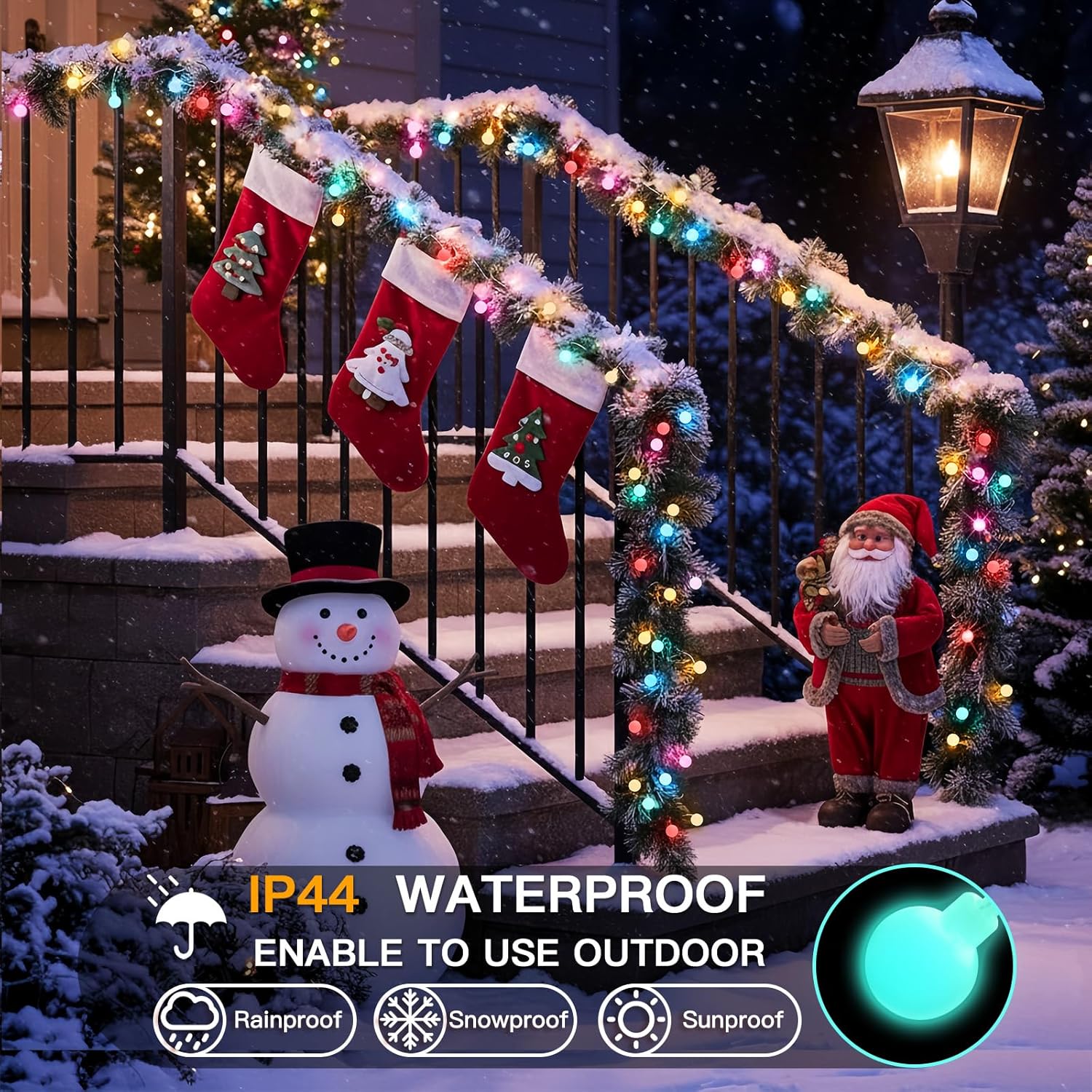 suddus Pastel Easter String Lights, 66ft 200 Led Connectable Globe String Lights Indoor with Timer, Fairy Lights Plug in for Mantle, Tree, Bedroom, Party, Room, Classroom, Patio, Outdoor Decoration