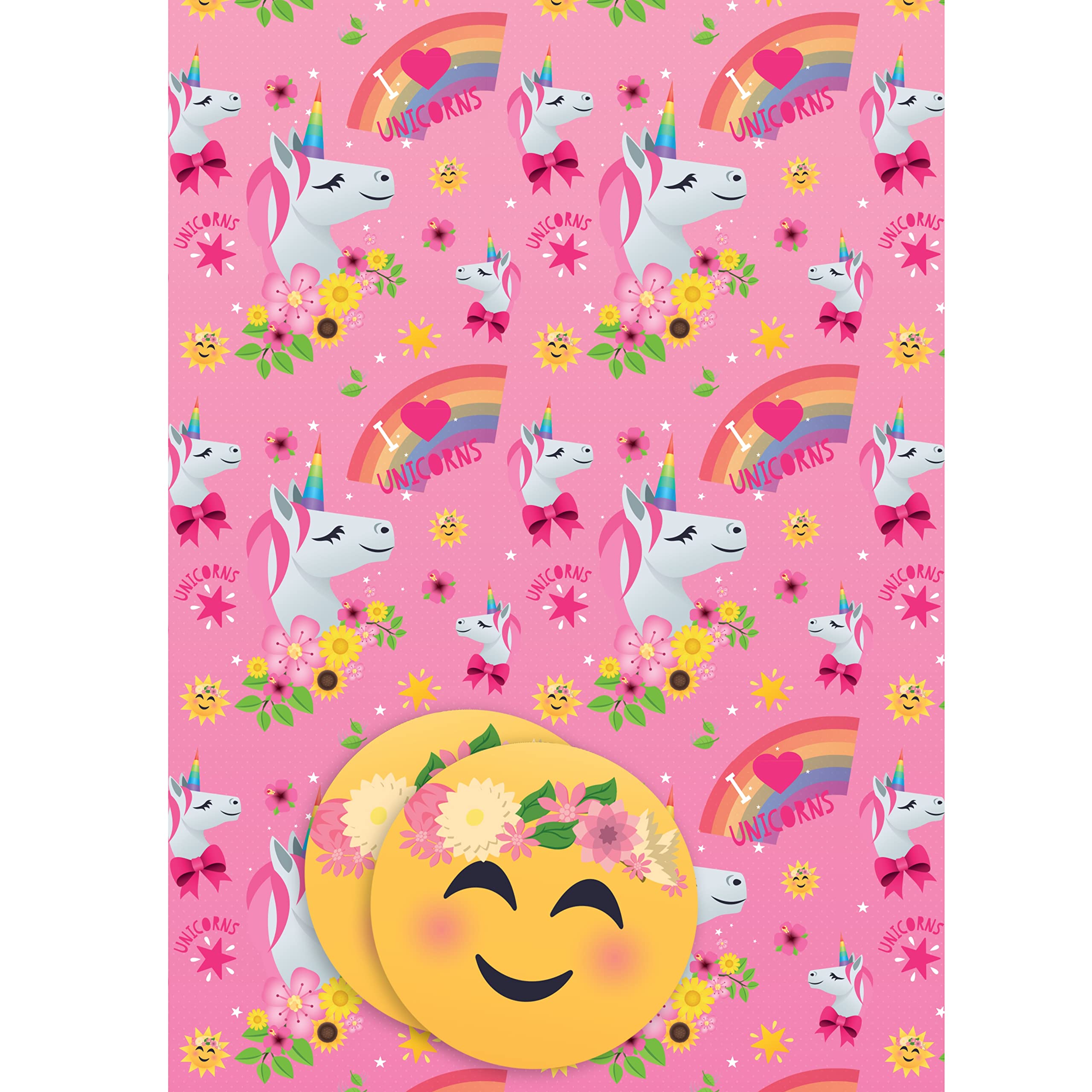 Official Joy Pixels Gift Wrap, 2 Sheets 2 Tags, Gift Wrap for Presents, Officially Licensed Gift Wrap