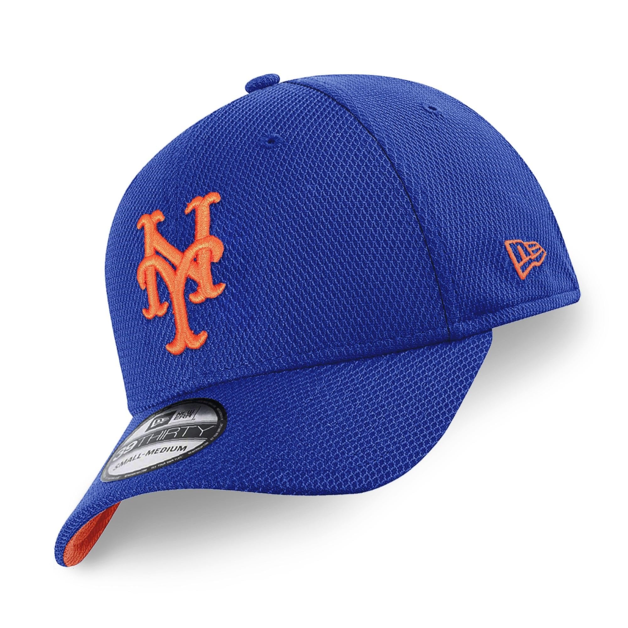 New Era Unisex New York Mets #31571 New York Mets Mlb Diamond Era Royal Orange 39Thirty Stretch Cap