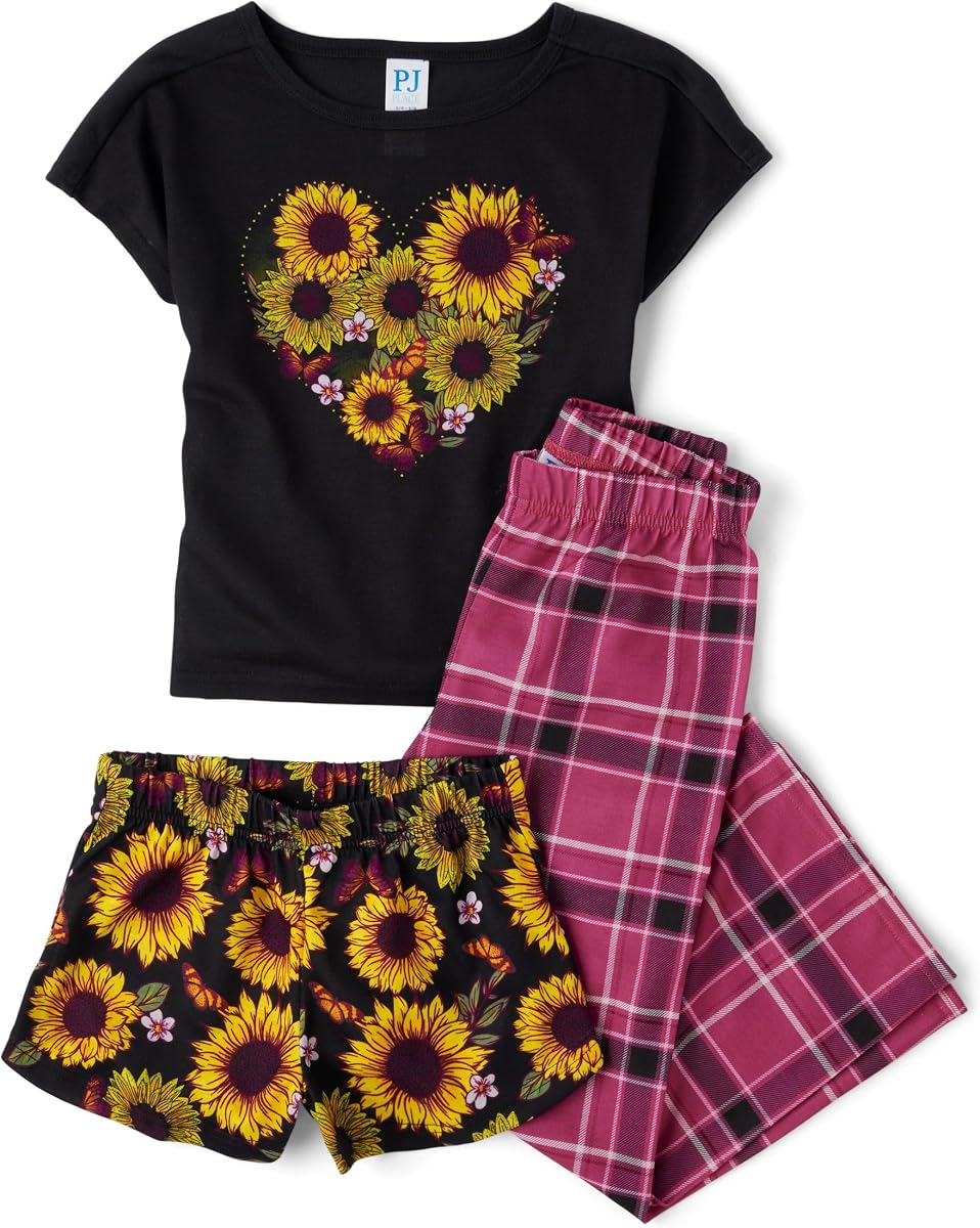 The Children's Place girls Short Sleeve Top and Pants,2 Piece Pajama Set