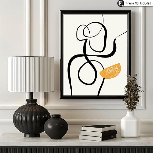 Miniatura 3 de Monem Art - Póster de mujer – Impresión de dibujo de línea retro – Arte moderno – Arte abstracto – Arte moderno – Arte bohemio chic – Arte Sin