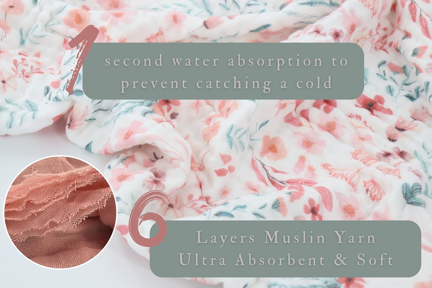 2 Pack Hooded Baby Towel Set Ultra Soft Absorbent Muslin Cotton Bath Towels 35x35 Inches for Newborns, Infants, Toddlers & Kids Ideal Baby Gift Registry Essential (Pink, 35" x 35" (90x90 cm))