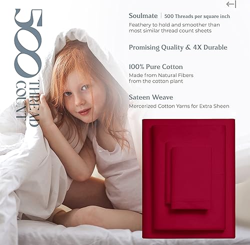 Miniatura 141 de Mayfair Linen Juego de sábanas de 100 % algodón a rayas, tamaño individual, sábanas de damasco de 500 hilos, tamaño individual, juego de 3 piezas