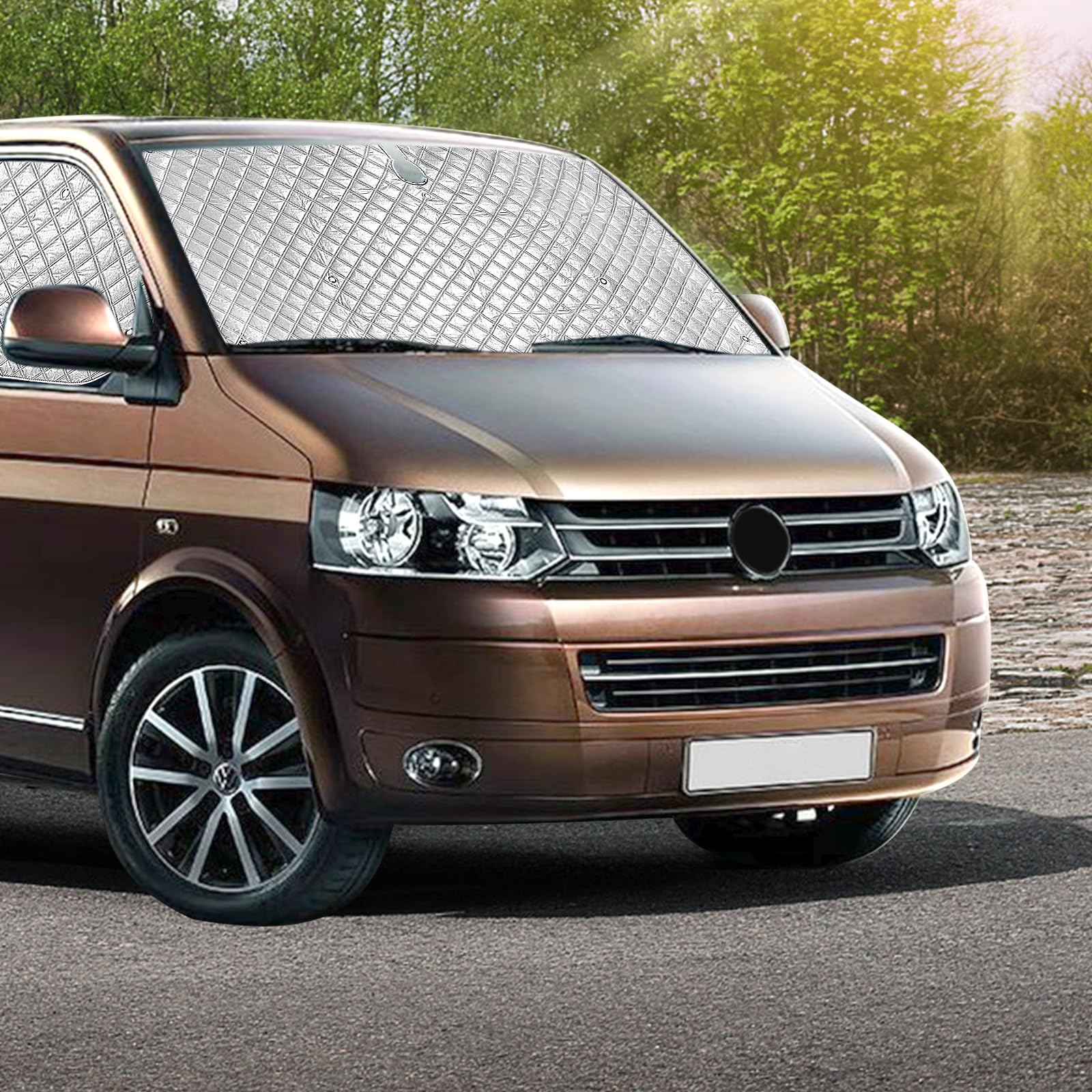 Osłona przeciwsłoneczna na przednią szybę samochodu do VW T5 T6, mata termiczna kabiny kierowcy, wewnętrzna ochrona przed temperaturą, osłona okienna, ochrona przed wysoką temperaturą, ochrona przed