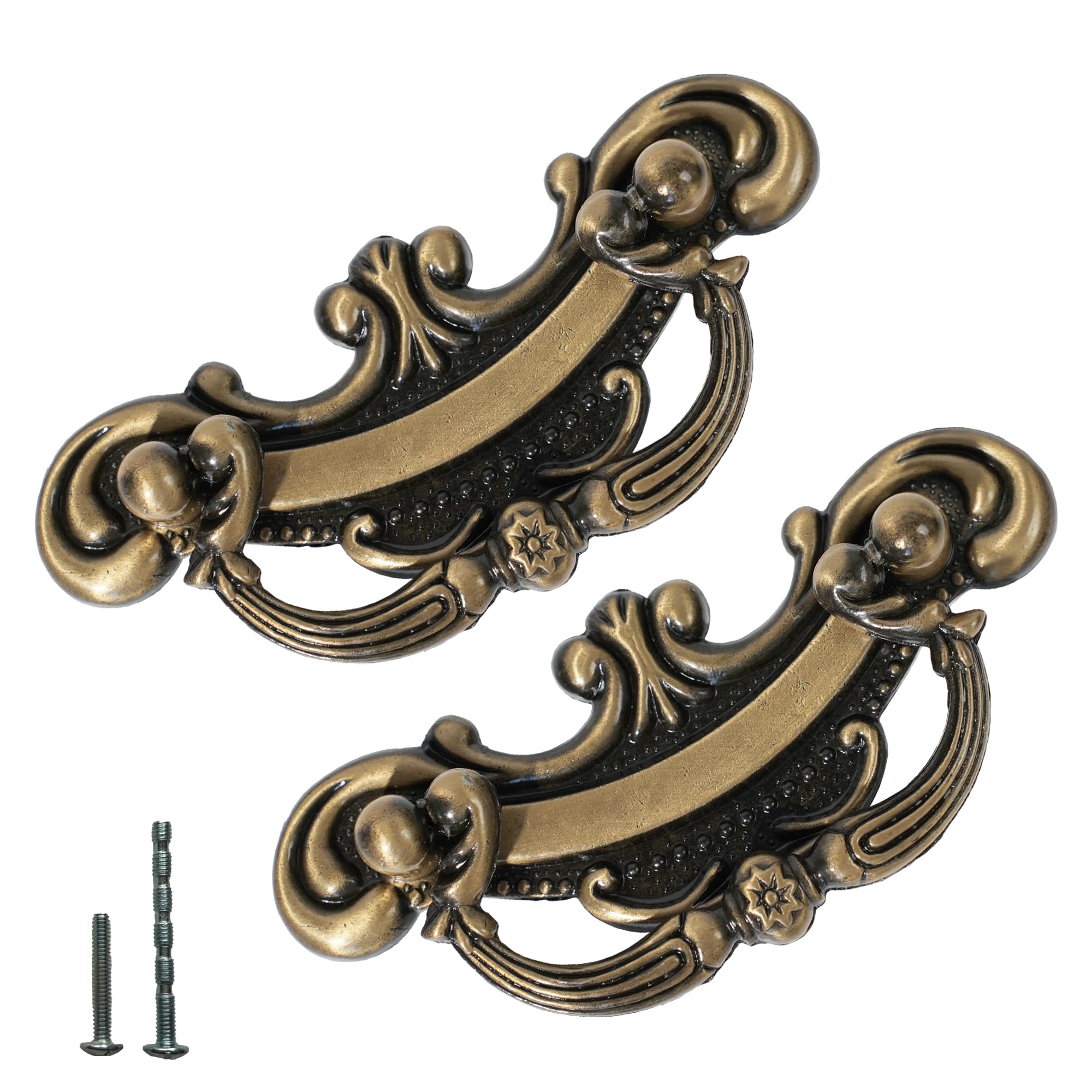 vintage dresser hardware Rhombus Ella Antique Silver Ring Drawer Pulls with Backplate Handmade for durability and style Antique English Drawer Pulls -