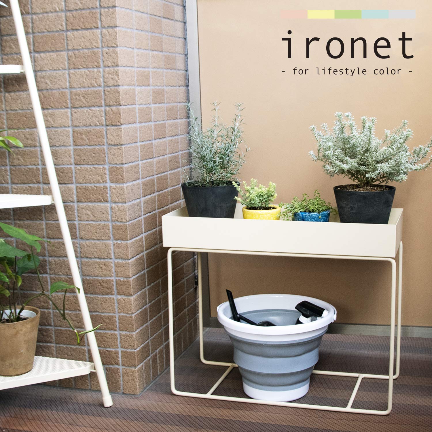 Amazon.co.jp: ironet アイアン フラワースタンド プランター