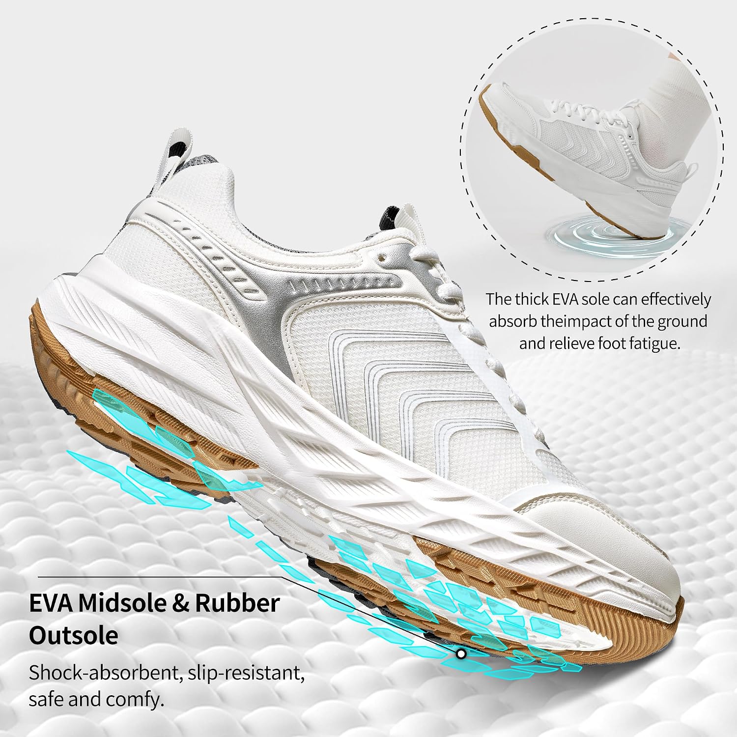Ablanczoom Mens Sneakers Walking Shoes: Comfortable Breathable Cushioning Non Slip Casual Tennis for Gym Workout Athletic
