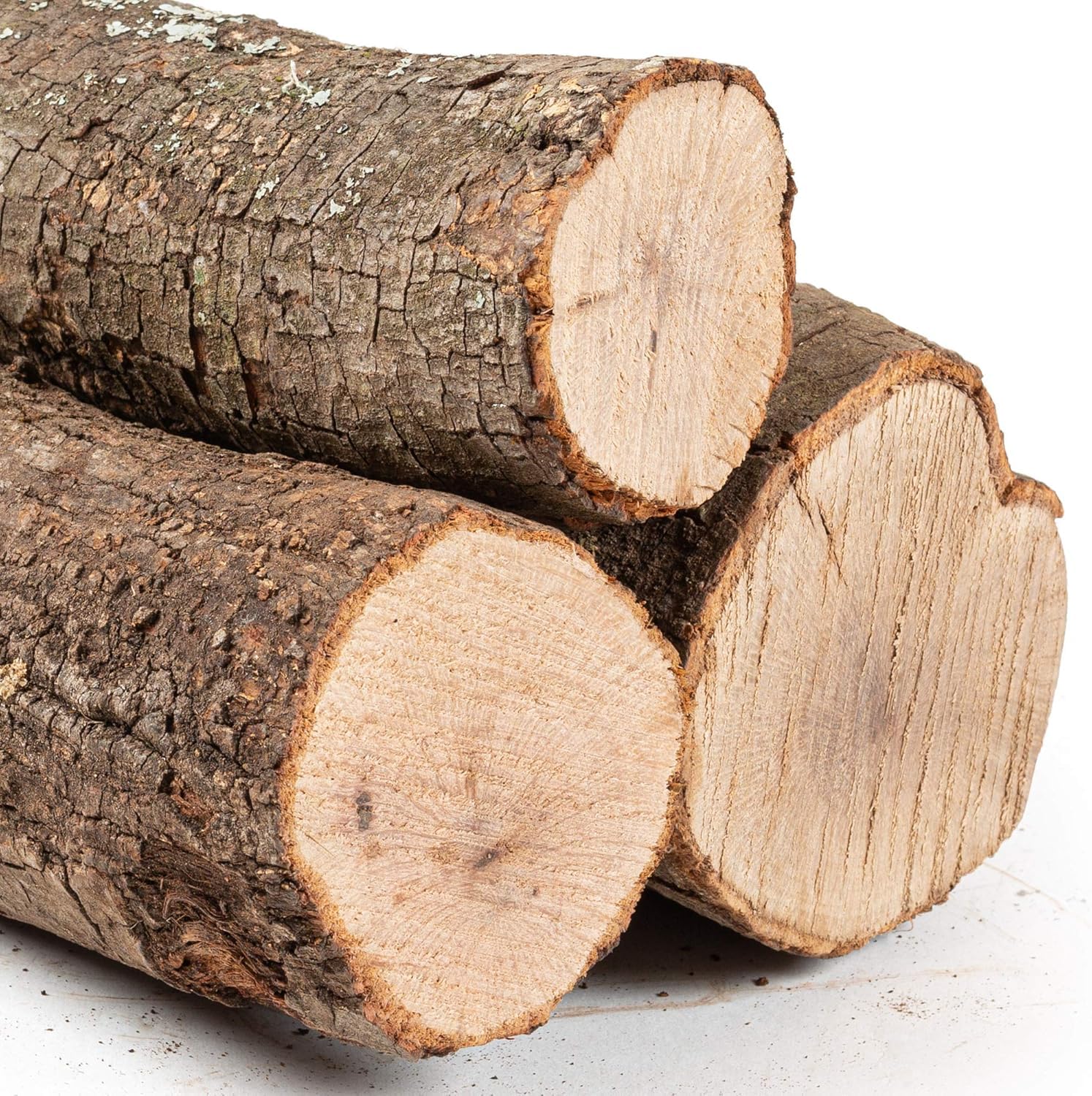 Leña Encina Seca Ecológica Cortada en Troncos Medianos para Barbacoa, Chimenea, Caldera y Estufa, 24Kg