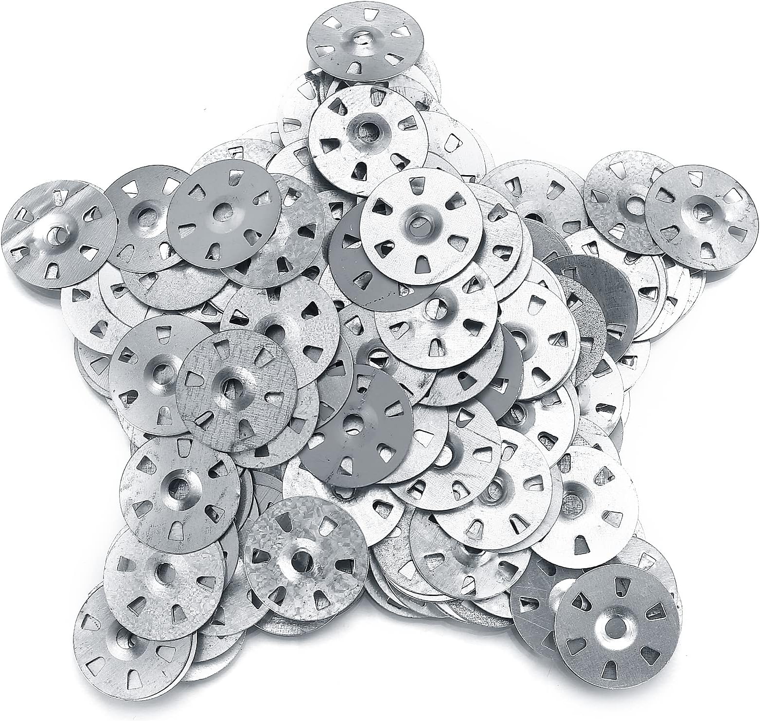 220 Pieces Easy Fix Washers, 35mm Diameter Galvanised Steel Fixing Washers for Insulation Thermoboard Backer Boards (220)
