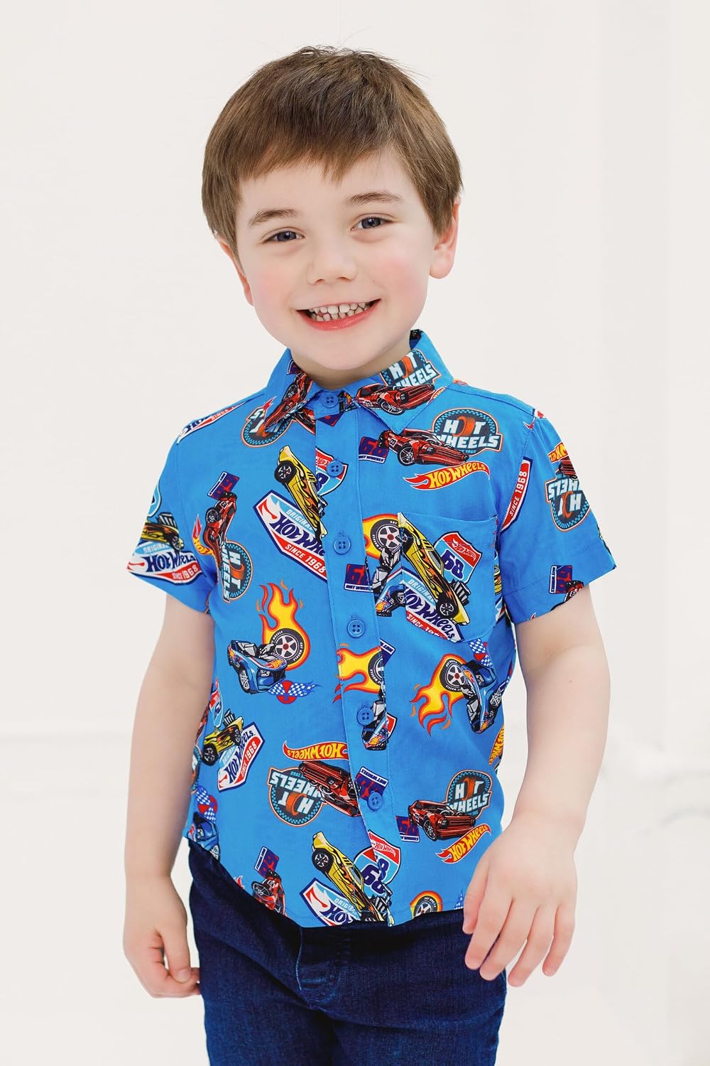 Hot Wheels Matching Family Button Down Shirt Toddler to Adult Sizes (2T - 2XL)