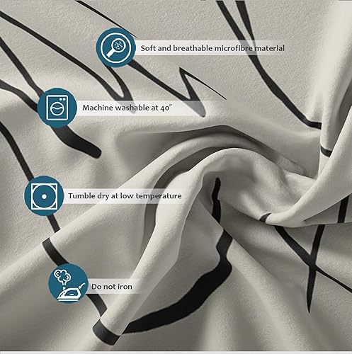 Miniatura 5 de Matisse Juego de fundas nórdicas Abstract Line-Pigeon Juego de ropa de cama 3 piezas suave transpirable funda de edredón (1 funda nórdica + 2 fundas