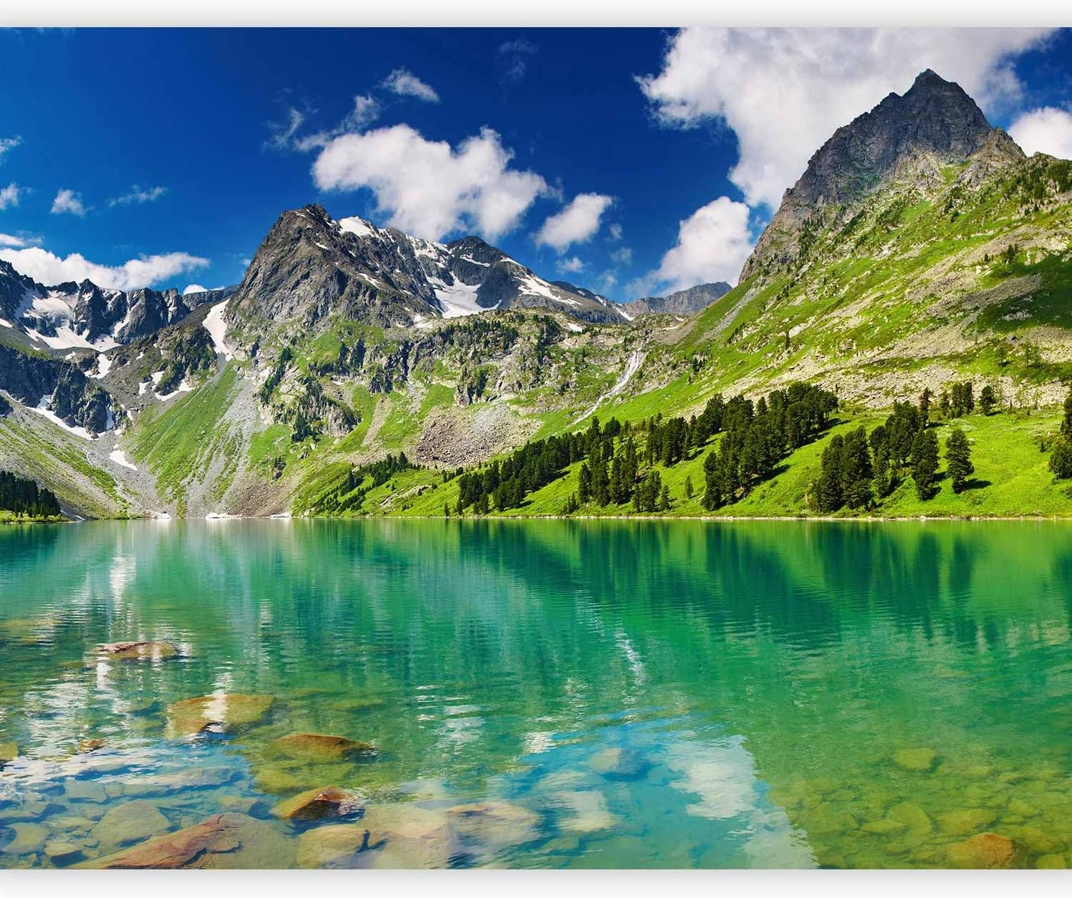 artgeist Wall Mural Landscape 135x106 in - Peel and Stick Self-Adhesive Wallpaper Removable Large Sticker Foil Wall Decor Print Picture Design Image Mountains Nature Panorama 100403-8