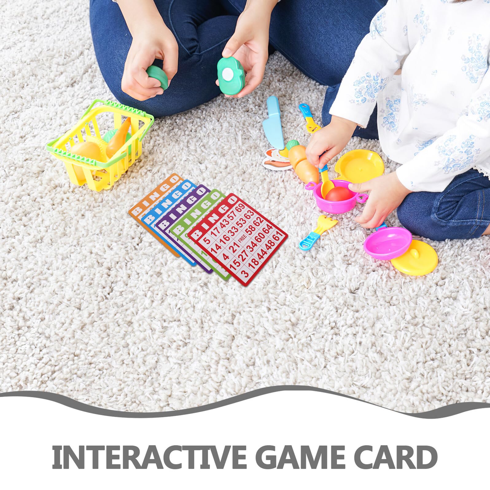 Tarjetas de Bingo Coloridas 100 Piezas de Papel para Juegos