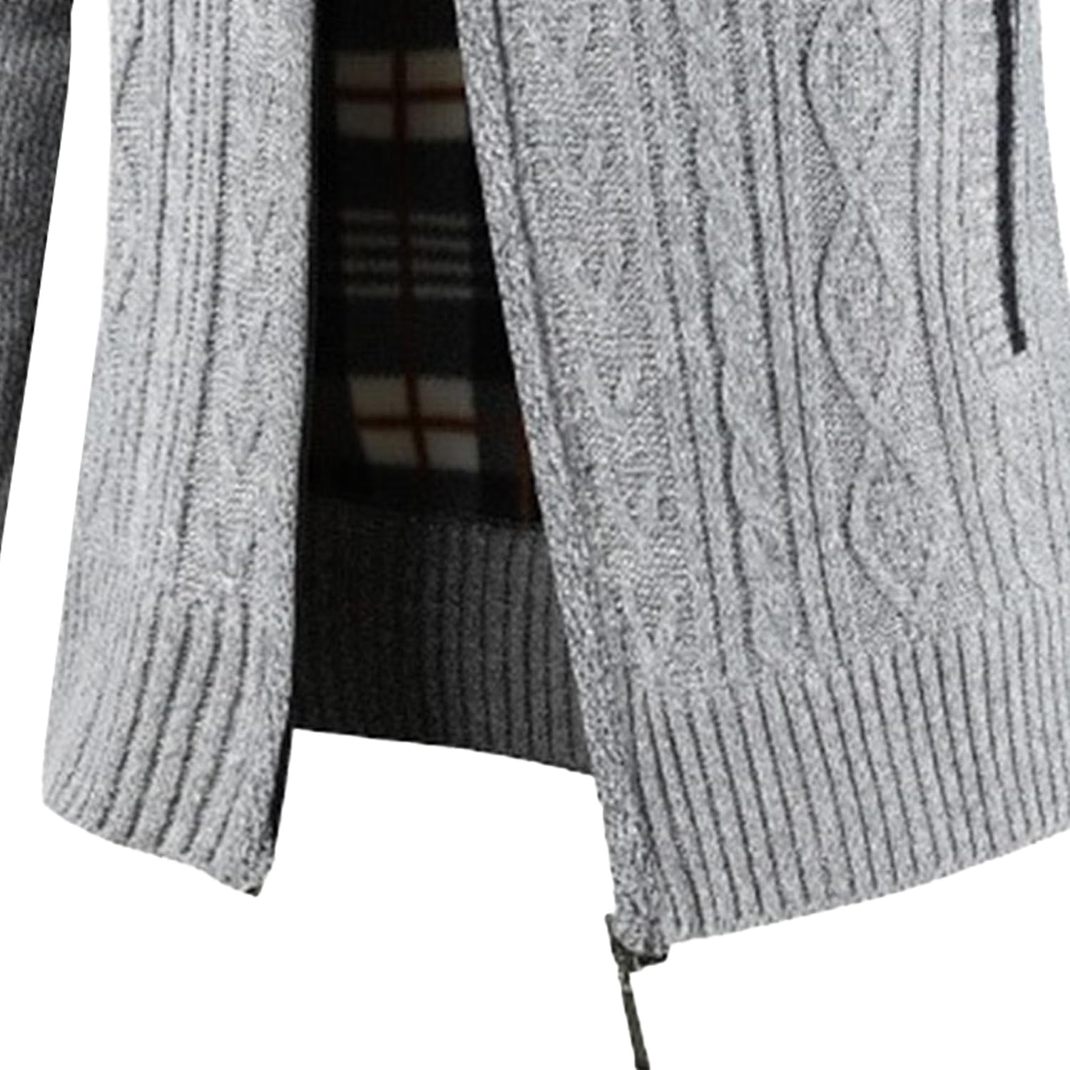 Men's Cardigan Sweaters Full Zip Up Stand Collar Slim Fit Casual Cardigans Fall Winter Chunky Knitted Sweater