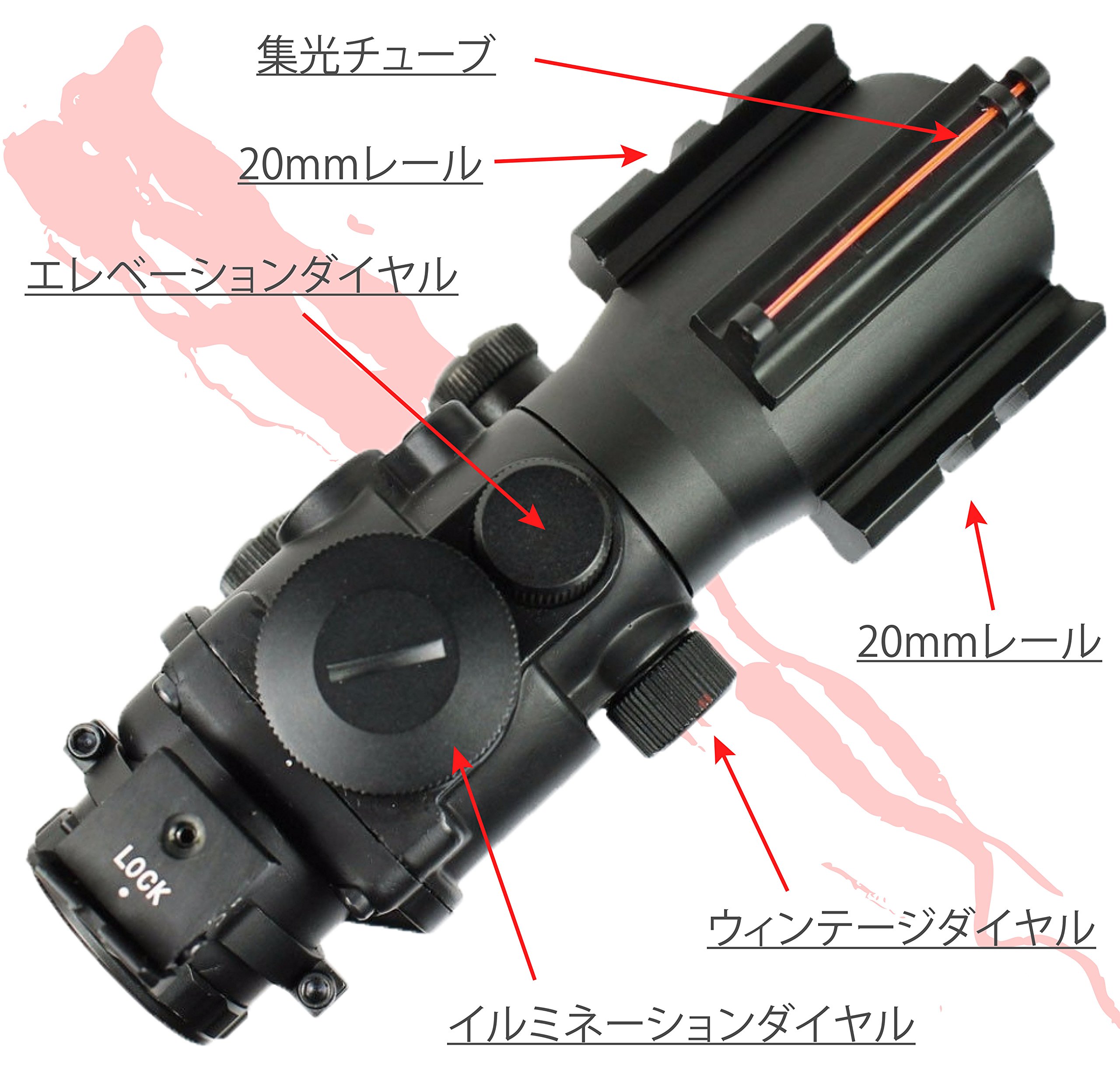 Amazon.co.jp: TA31タイプ 4倍率スコープ サイドレール付き 3カラー 