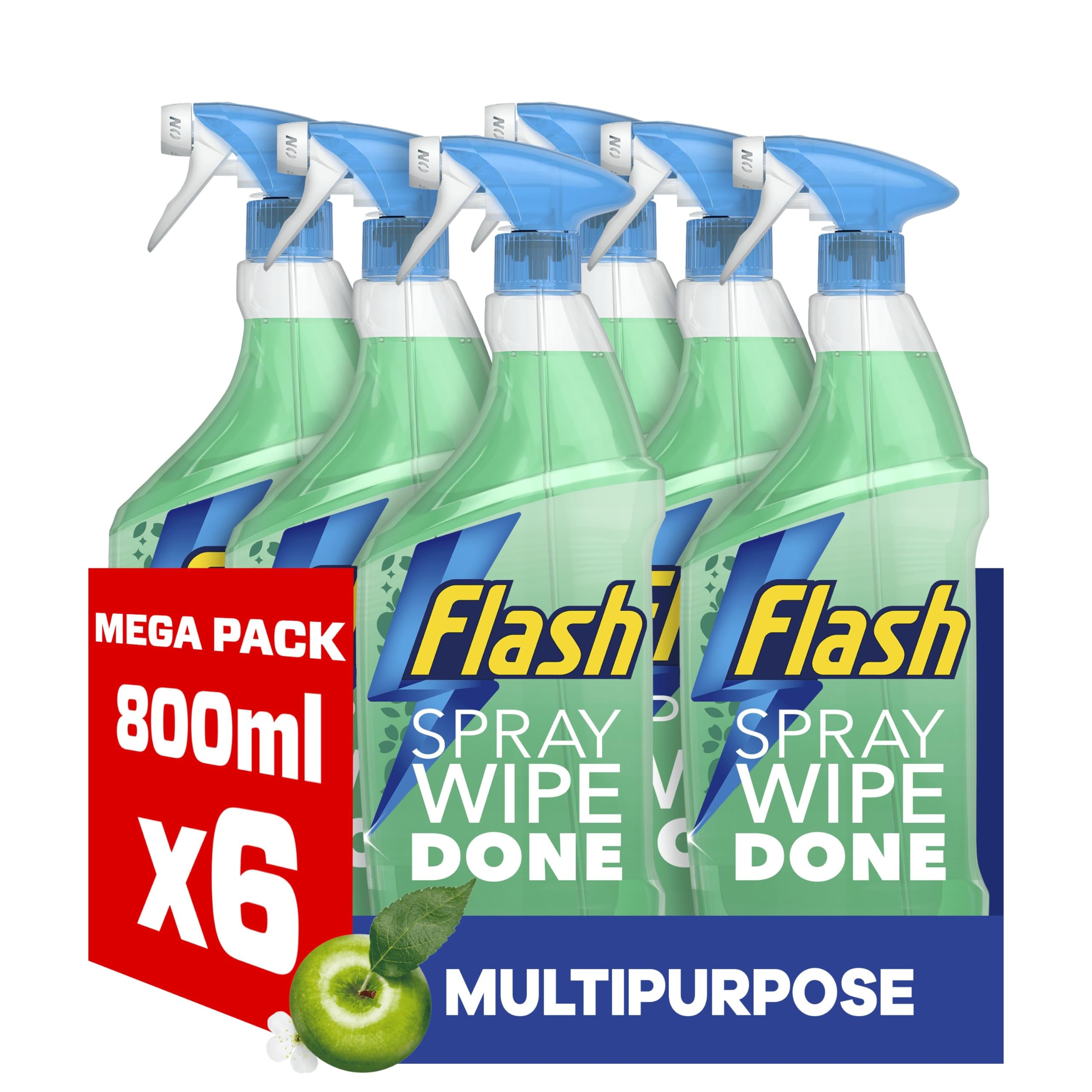 Flash Spray Wipe Done Cleaning Spray Apple Blossom 6x800ML
