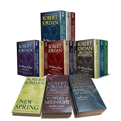 The Wheel Of Time, 15 Book Set: New Spring, Eye The World, Great Hunt, Dragon Reborn, Shadow Rising, Fires Heaven, Lord Chaos, Crown Swords, Path Daggers, Winter'S Heart And Many More - Mass Market Paperback
