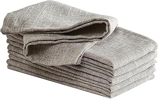 Laura Ashley Harper Set of 6 Napkins, 18" x 18", Taupe
