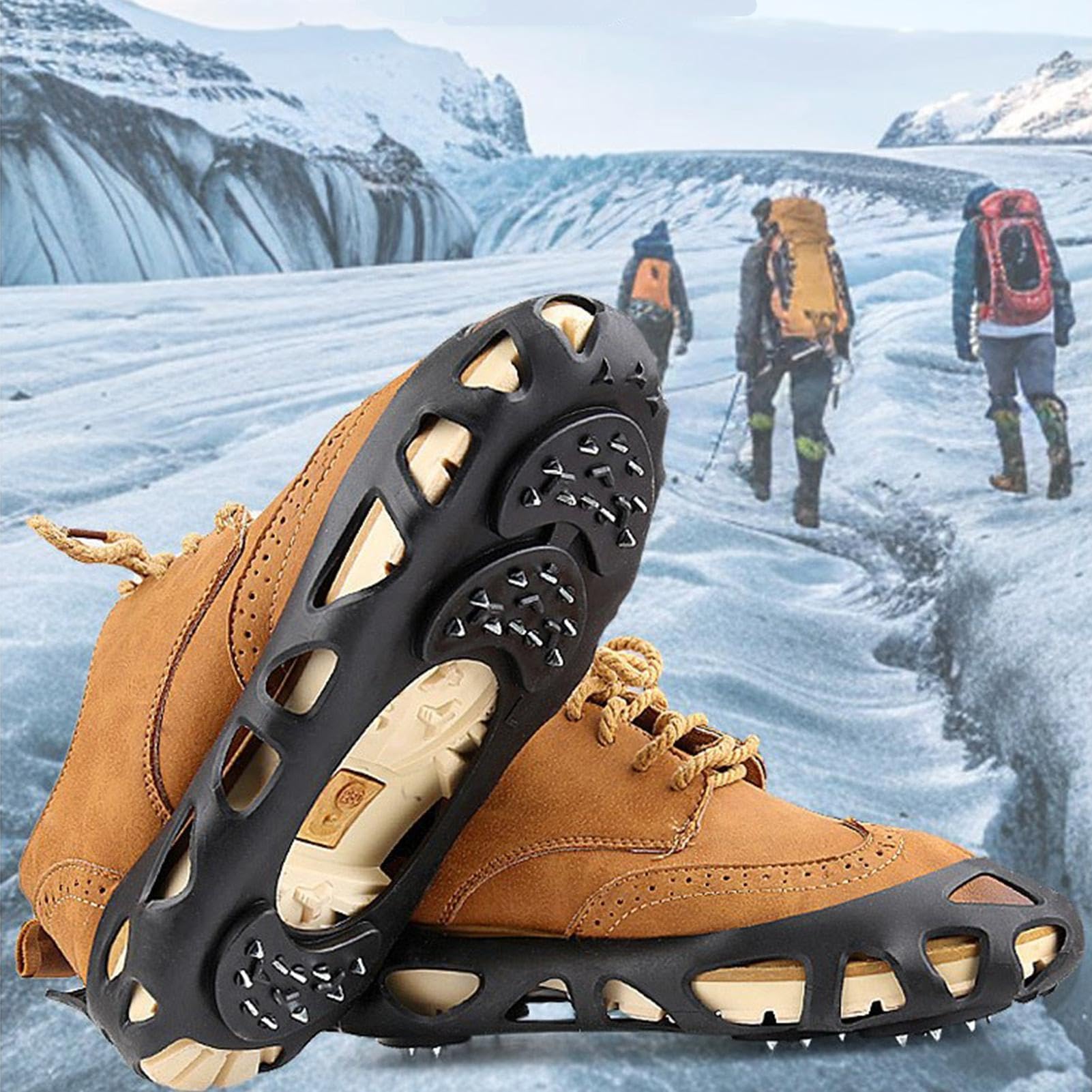 Crampons Antidérapants Taille XL (43-48) - Pour Chaussures Et Bottes, Randonnée Hiver, Neige Et Glace