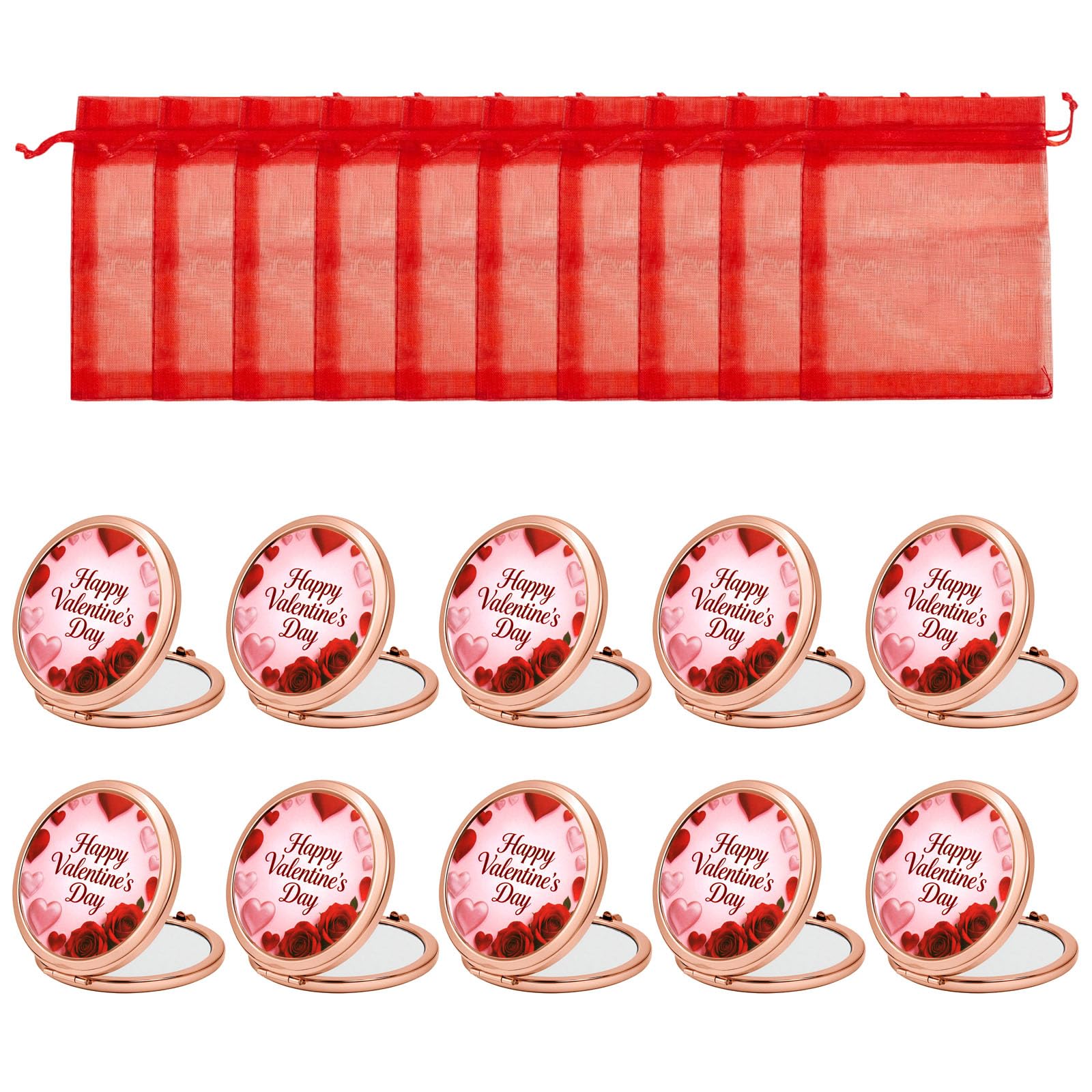 Generisch Seitliches Faltbrillen Set, Rose Gold