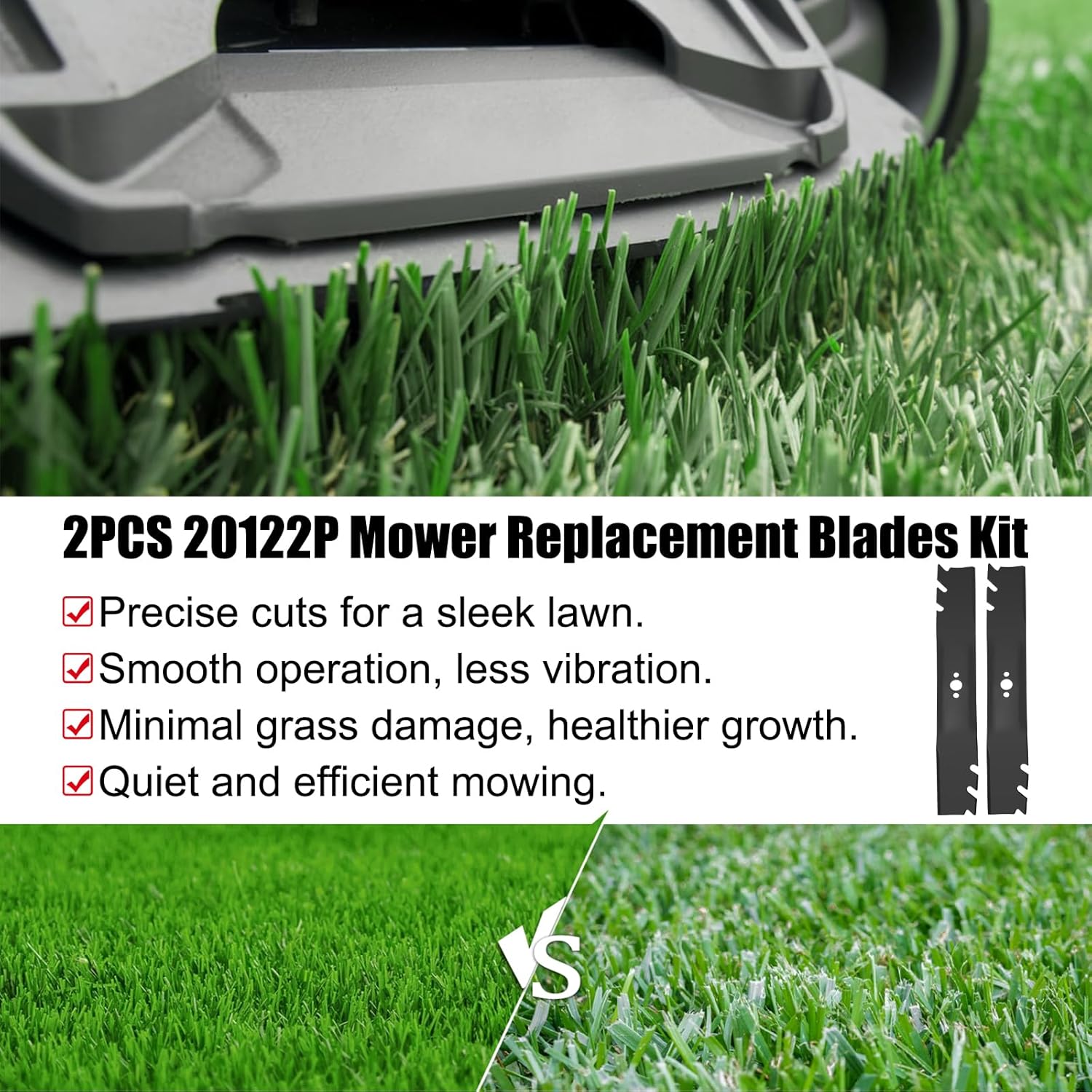 120-9500-03 Lawn Mower Blades, 116-6358-03 fits for TimeMaster 30" Walk-Behind Lawn Mower, fits for Toro 21199 21199HD 21220 21491T 22215 21491 22225 21810 21811 Mower Replacement 20122P Mower Blades