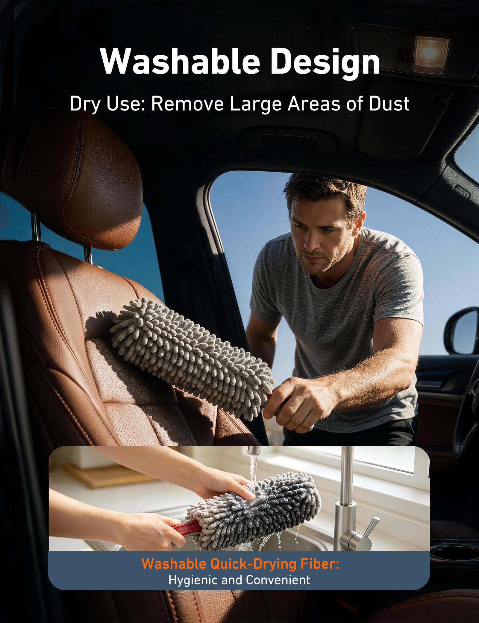 AstroAI Car Duster Kit - Microfiber Cleaning -7 AstroAI Car Duster Kit - Microfiber Cleaning -7