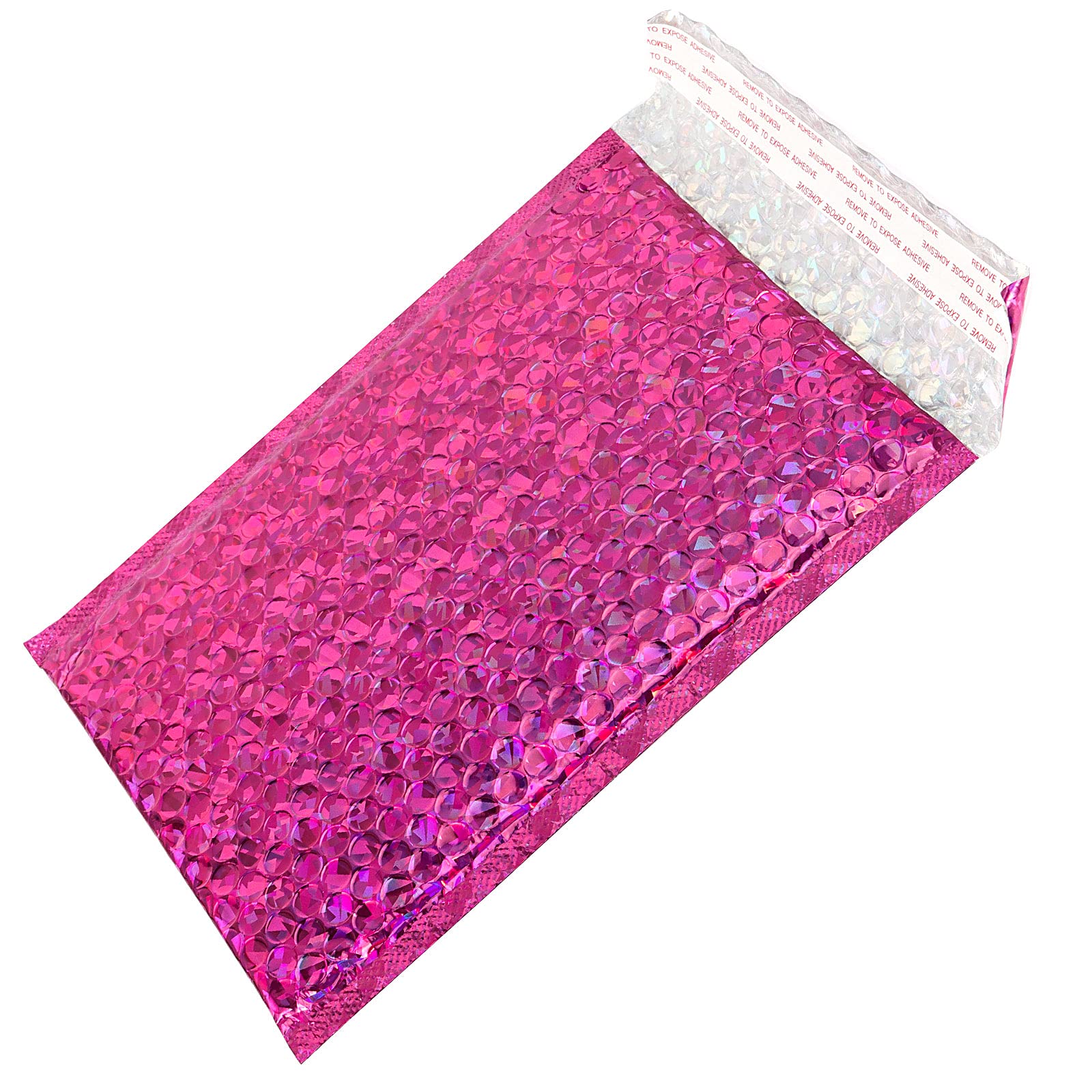 Lot de 50 enveloppes postales holographiques métallisées à bulles 15,2 x 22,9 cm