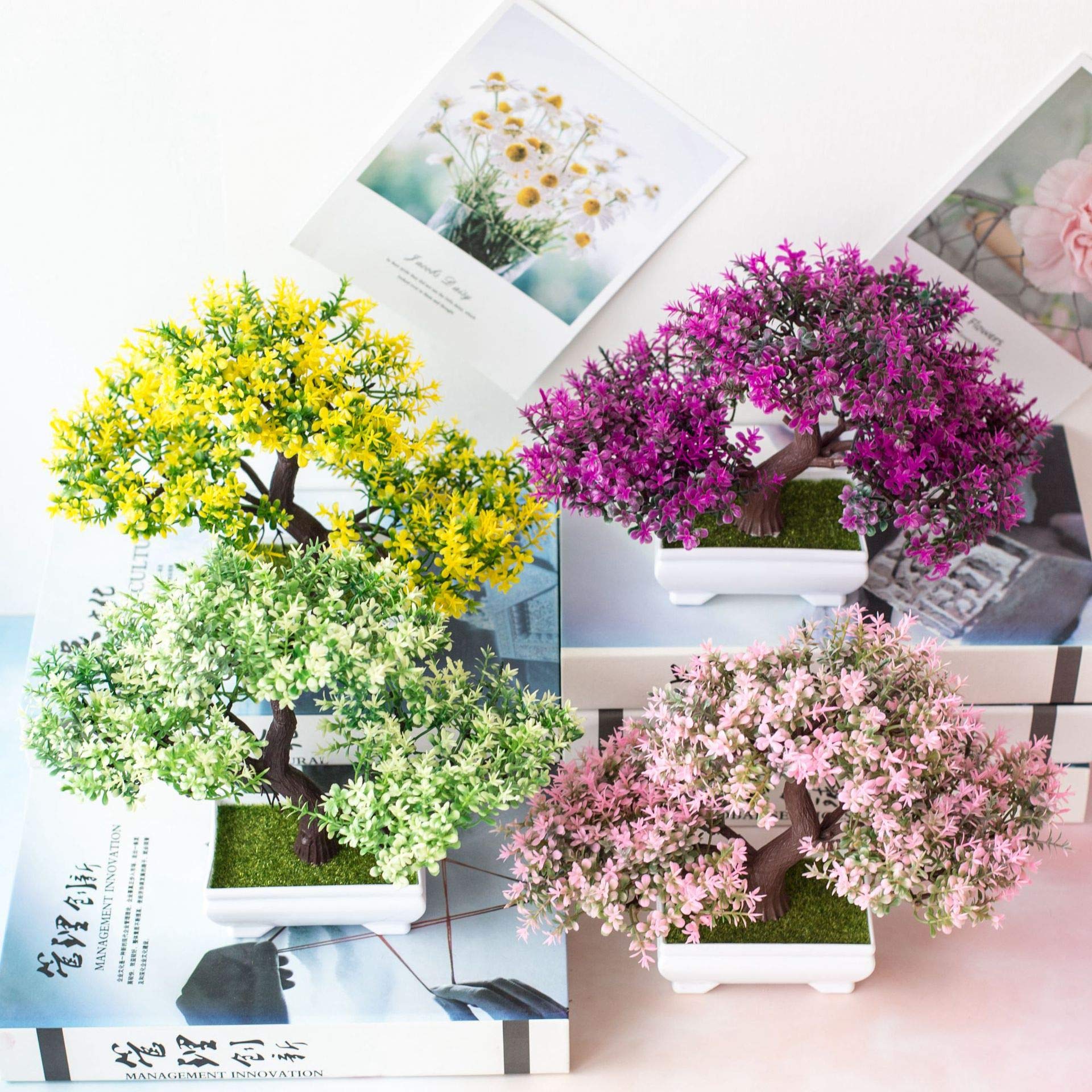 Verve Jelly Bonsaï Artificiel Pin - Fausse Plante Décorative En Pot Pour Intérieur Et Bureau - 11,8 X 11,4 Pouces