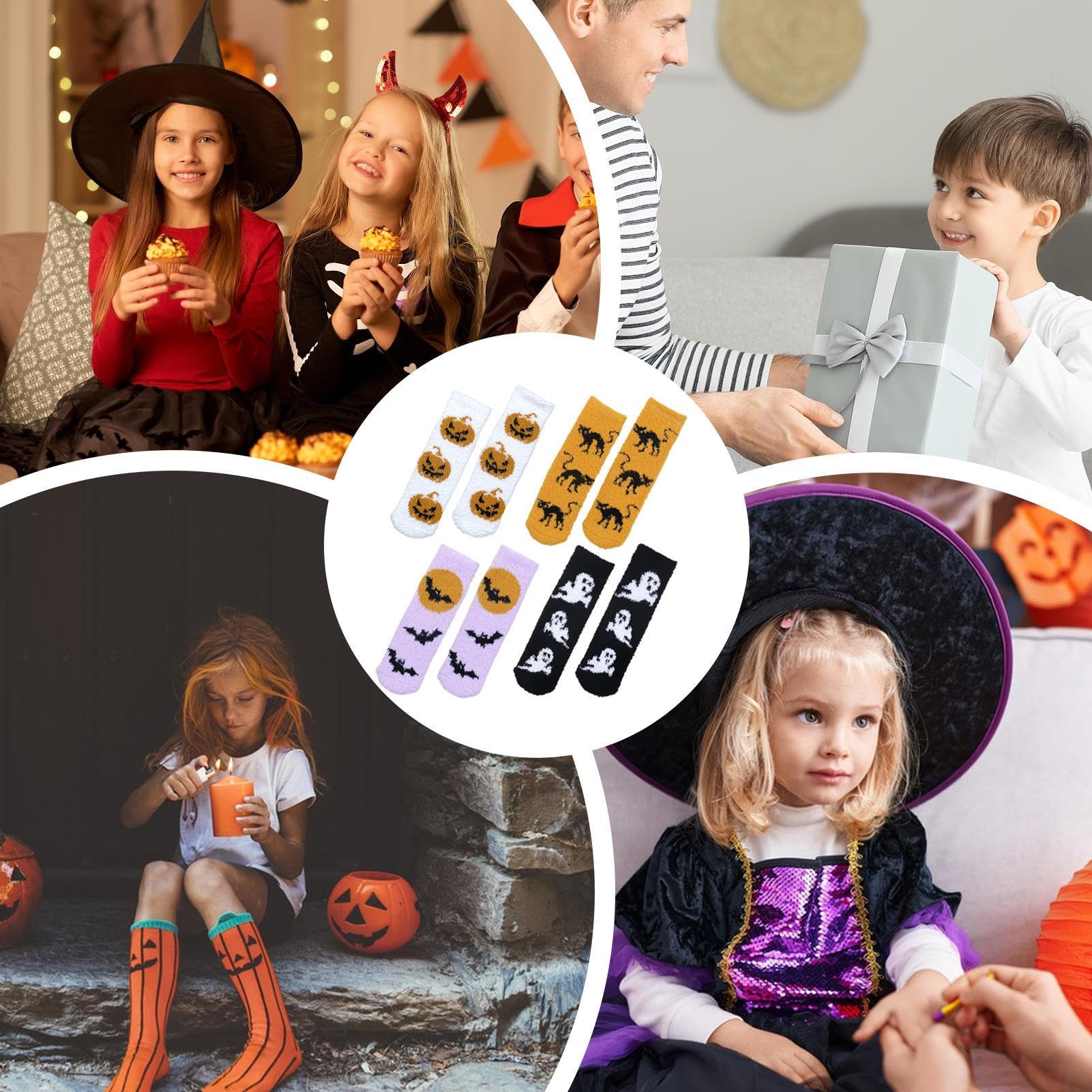 Zabawne skarpetki Halloween Miękka antypoślizgowa skarpeta świecąca w nocy